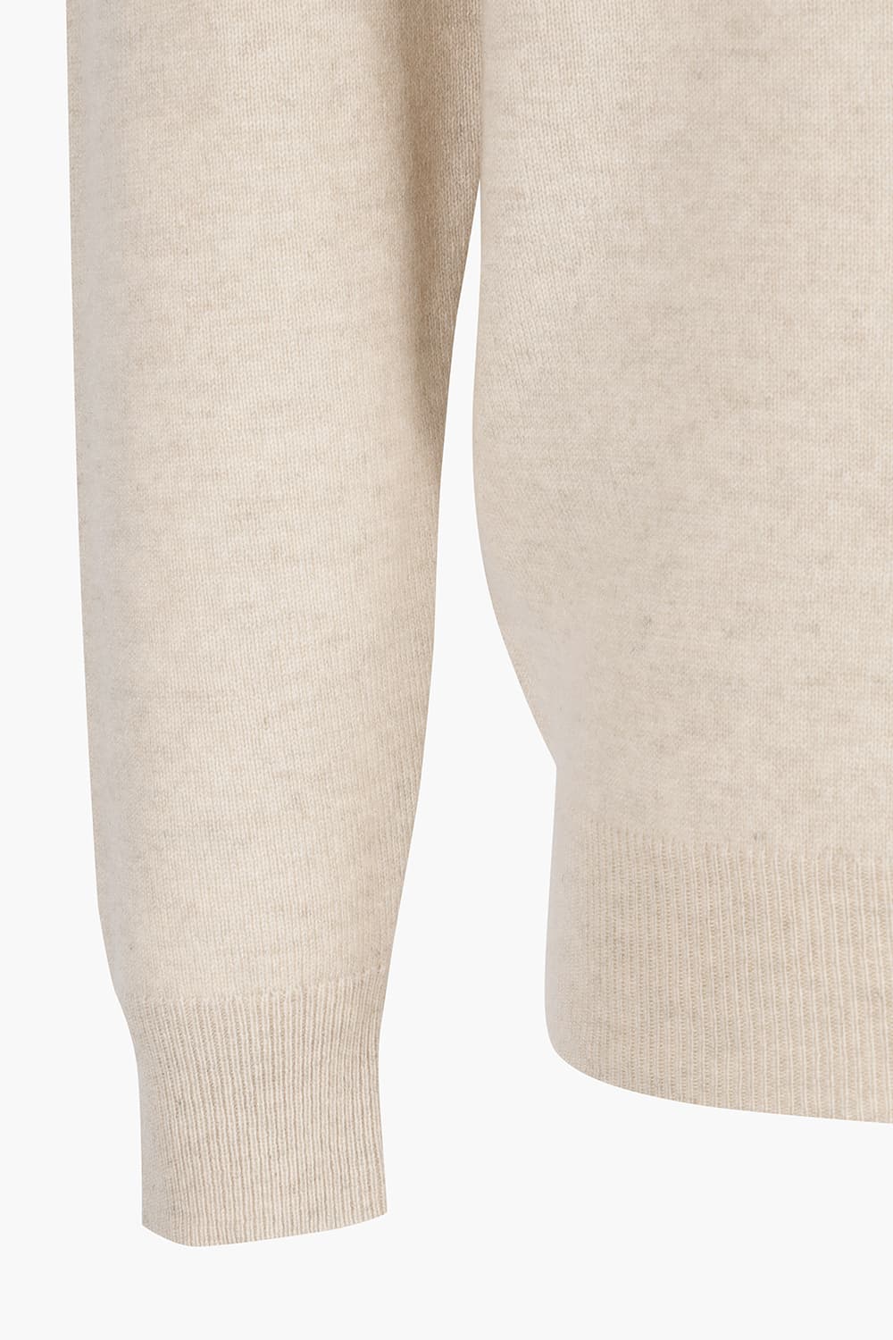 ROUND 캐시미어 크루넥 801 라이트베이지 긴소매 니트