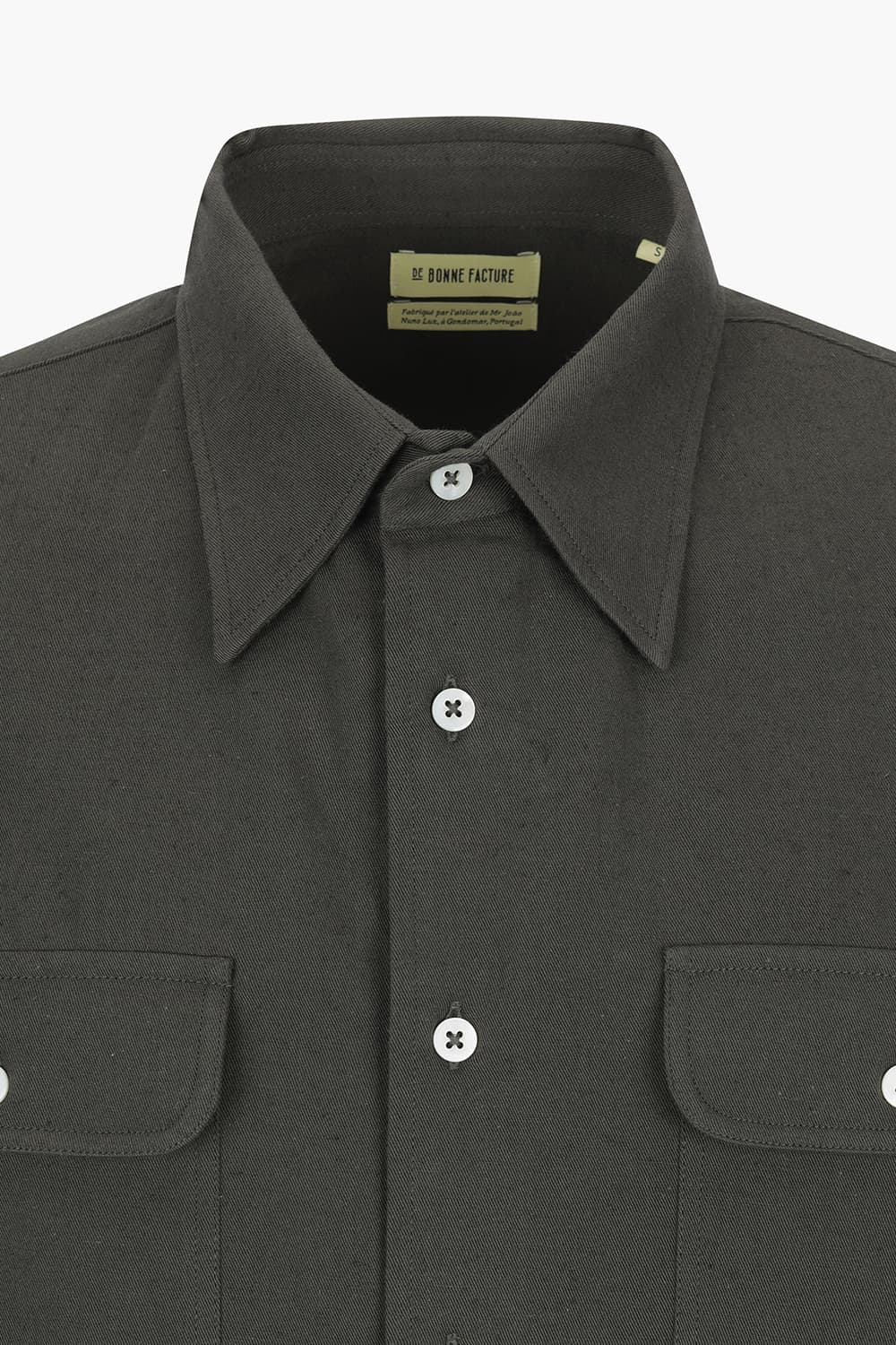 ARTIST 면 혼방 투 포켓 101 다크카키 셔츠