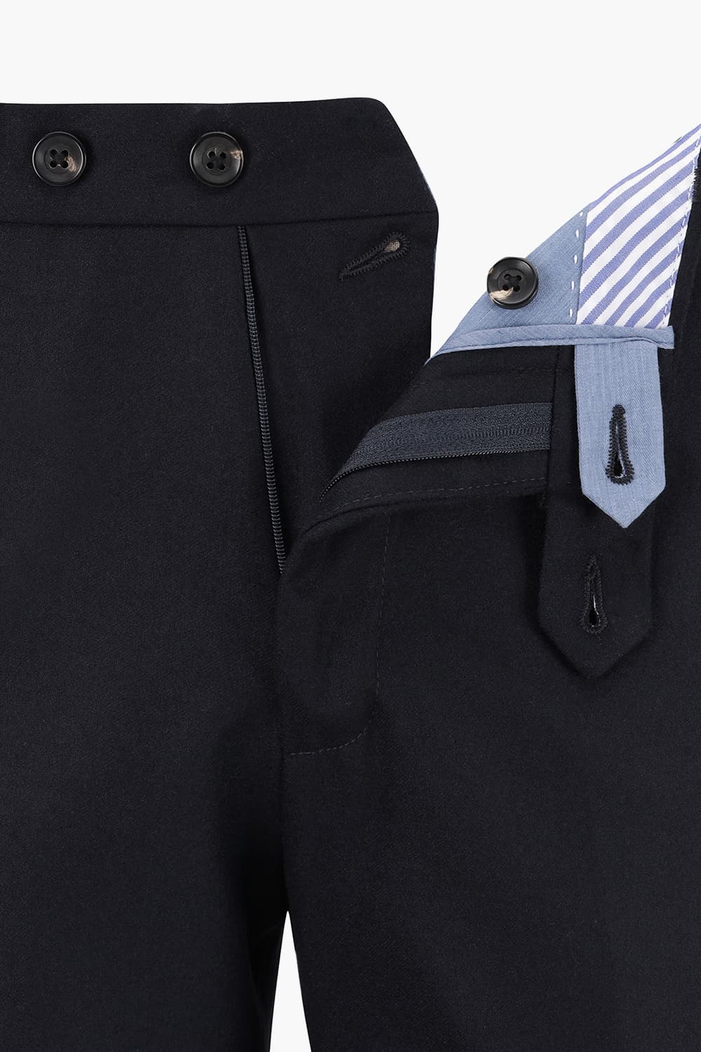 울 스트레이트 801 다크네이비 팬츠