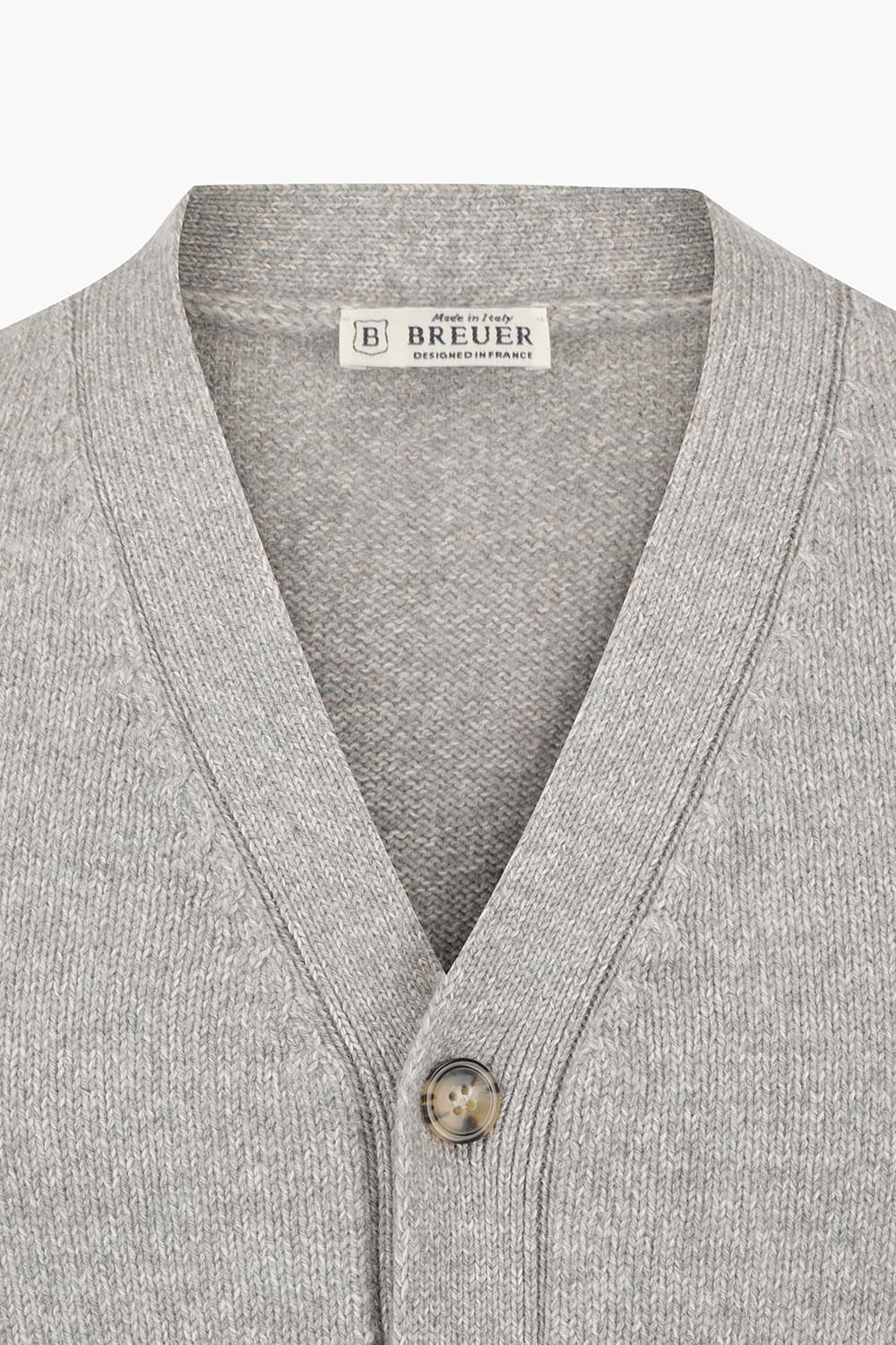 코튼 브이넥 208 그레이 가디건