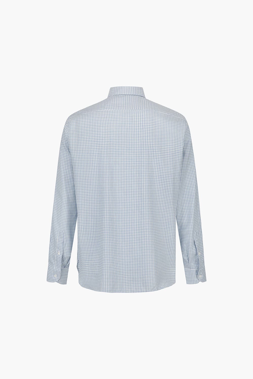 BEAULIEU 코튼 깅엄 체크 305 블루 셔츠