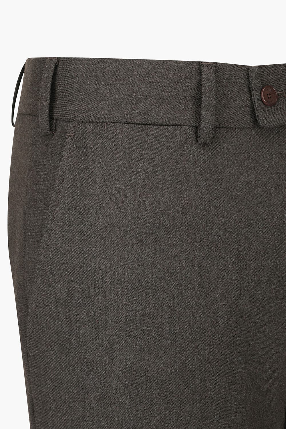 울 혼방 스트레이트 102 다크브라운 팬츠