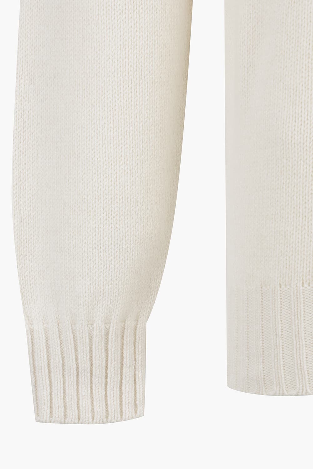 캐시미어 카라넥 206 아이보리 긴소매 니트