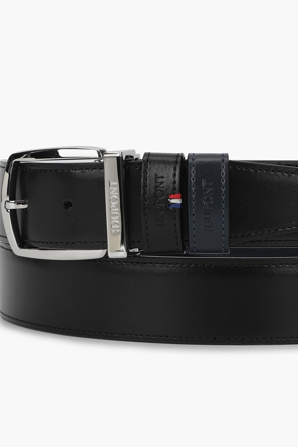 25 뉴 로고 핀 버클 팔라듐 35mm 블랙/네이비 스무스 벨트 CJ8350013Z