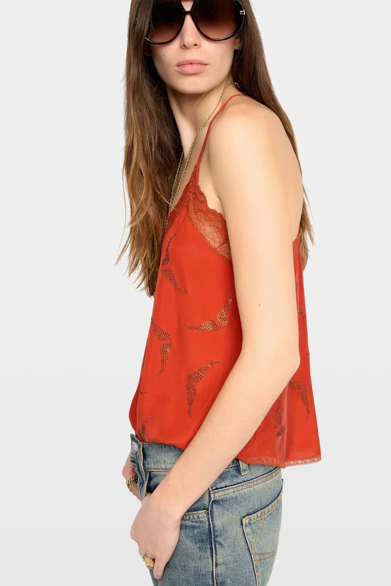 Christy Strass Silk Camisole