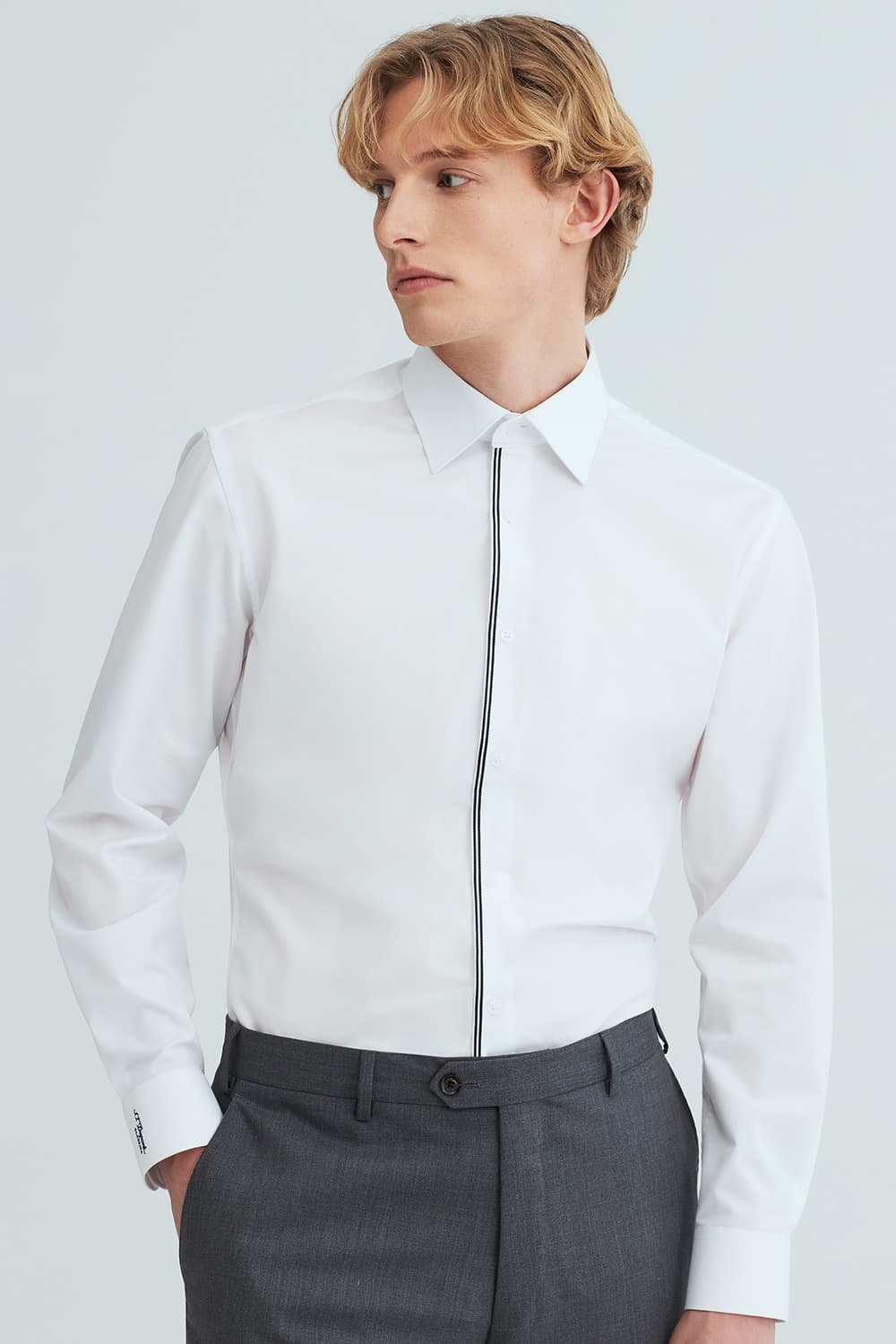 플라켓 트리콜로르 952 컴포터블 셔츠 화이트 SE6SM22LS952SWH