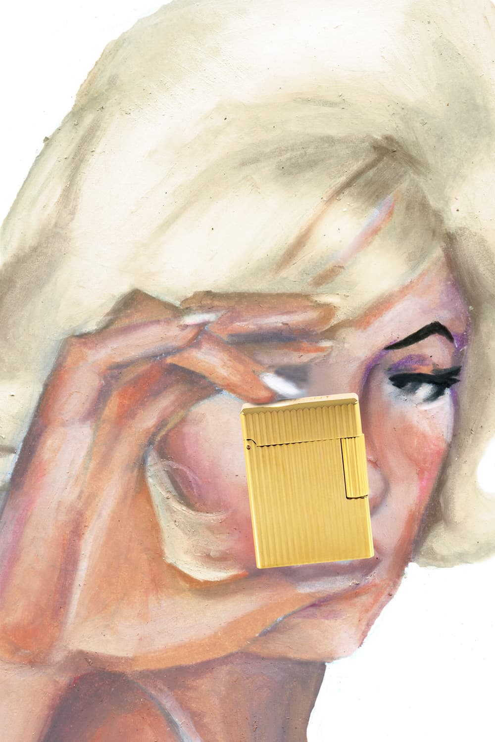 25 라인1 라이터 버티컬 라인 옐로골드 CA14020C