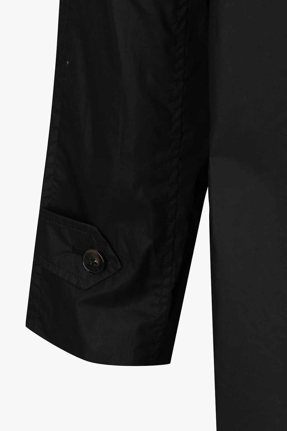 코튼 히든 버튼 베이직 015 블랙 트렌치 코트