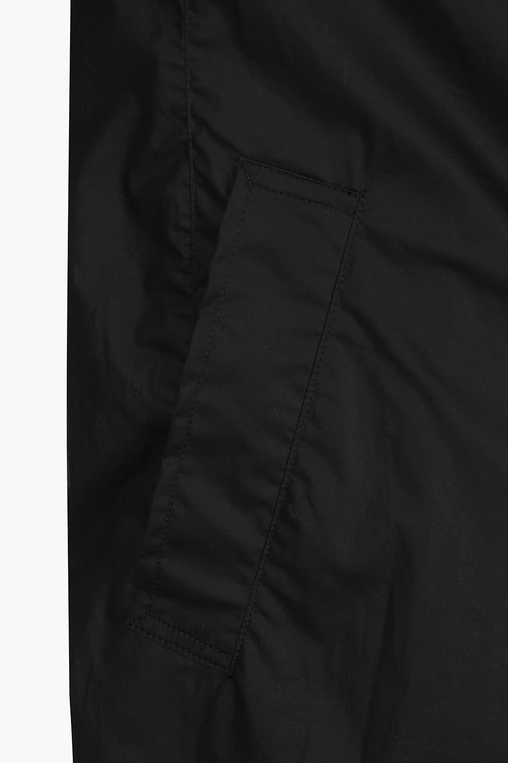 코튼 히든 버튼 베이직 015 블랙 트렌치 코트