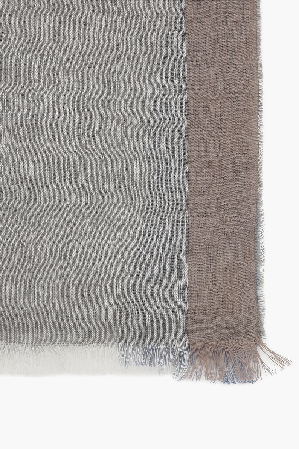 린넨 컬러블럭 102 그레이 스카프