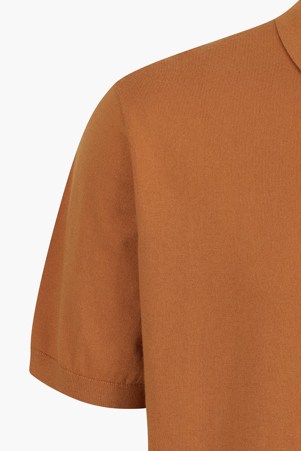 WS 코튼 폴로 베이직 503 오렌지 반소매 니트