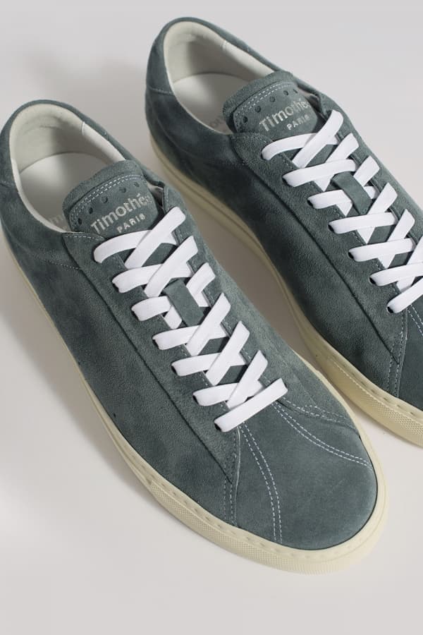 ATLANTIQUE 소가죽 스웨이드 004 블루그린 스니커즈