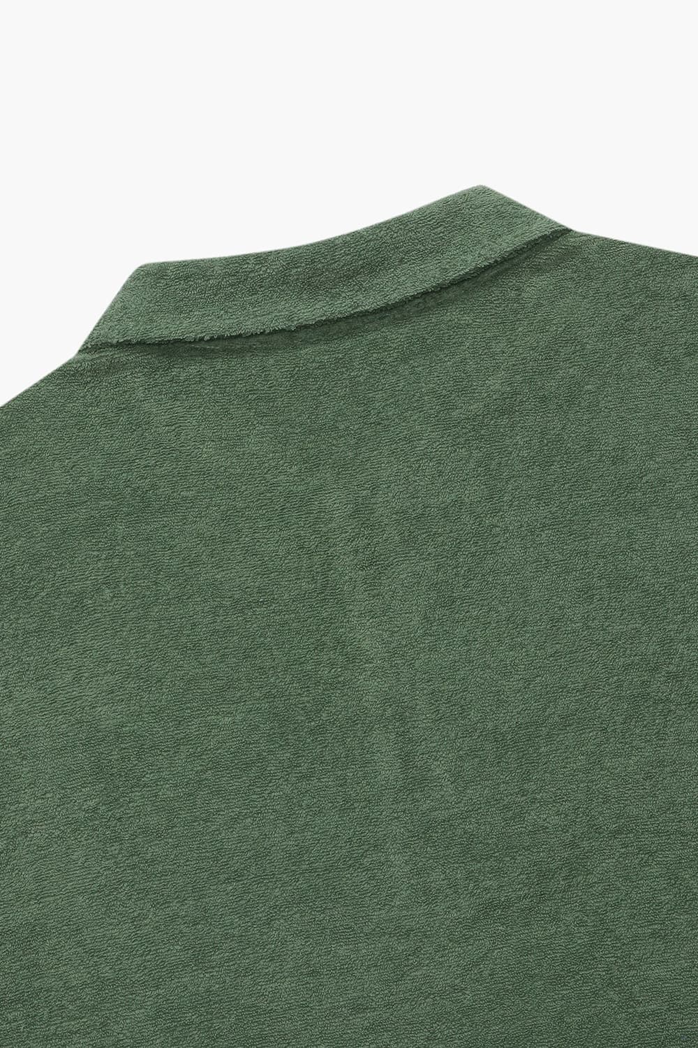 코튼 버튼 다운 201 그린 반소매 티셔츠