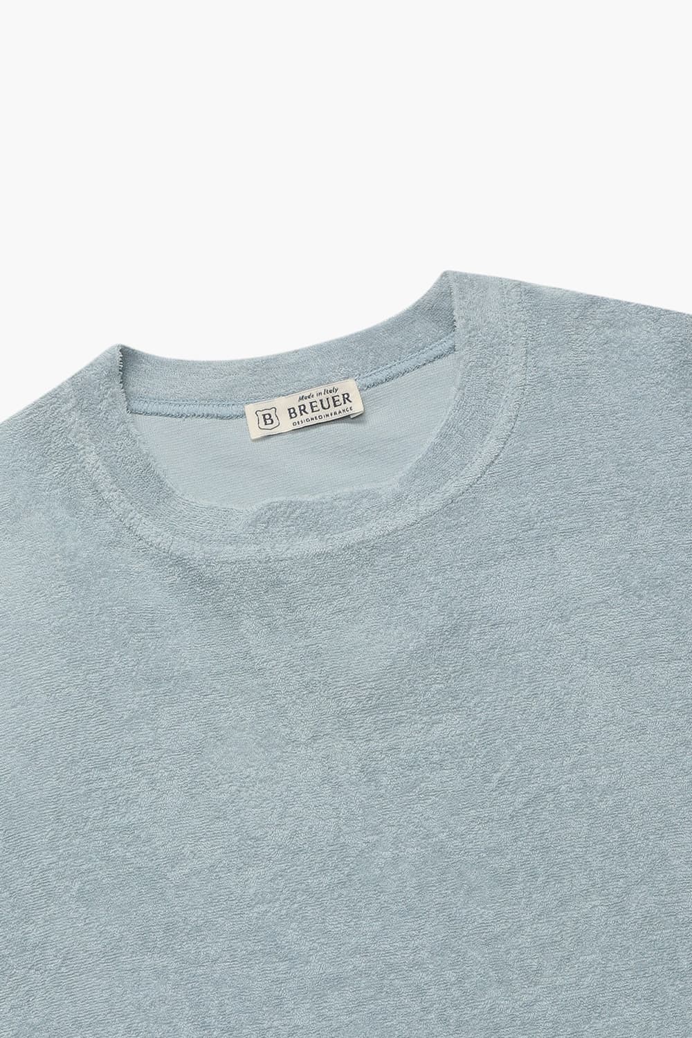 코튼 사이드 B 로고 251 라이트블루 반소매 티셔츠