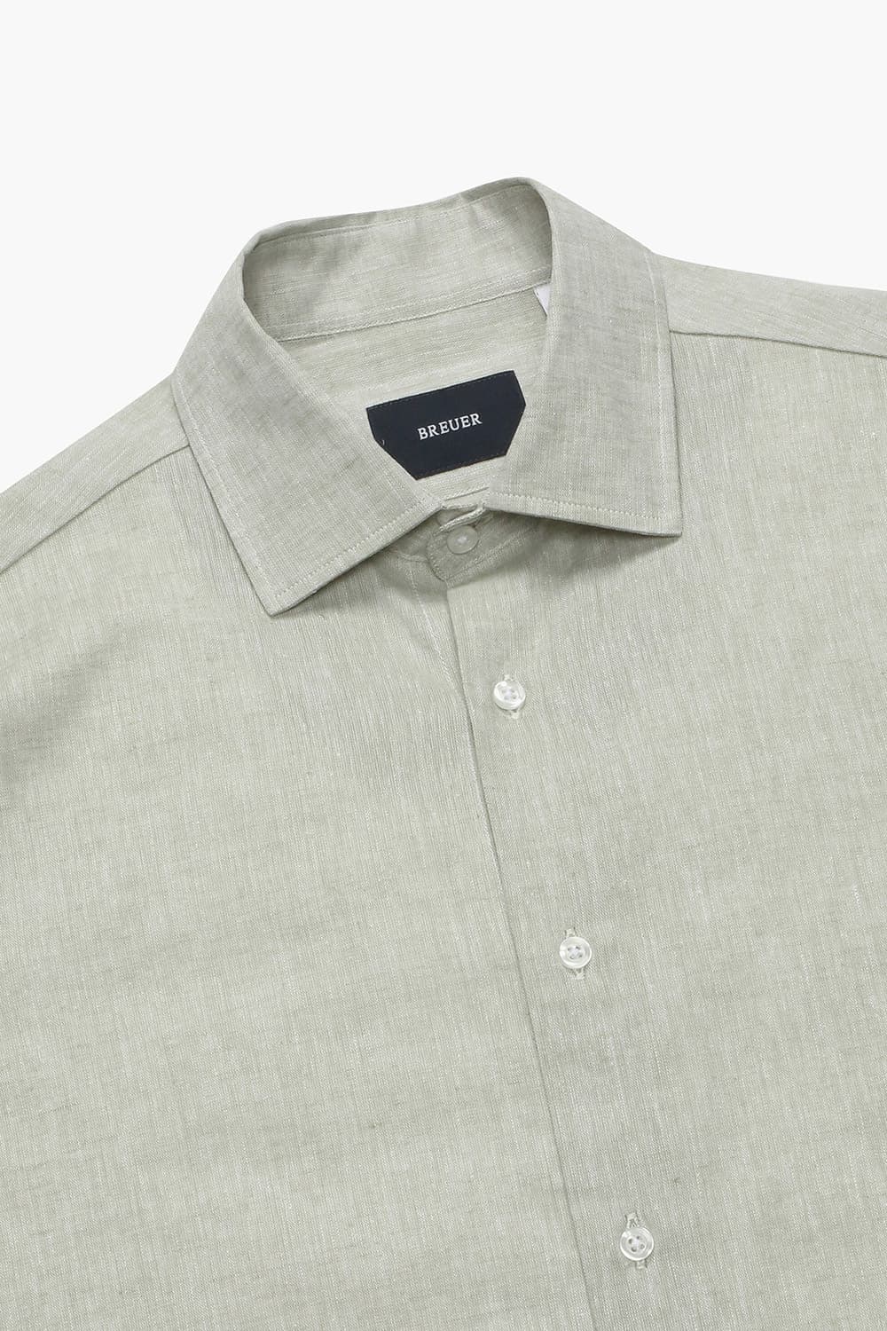 린넨 혼방 베이직 801 라이트그린 셔츠