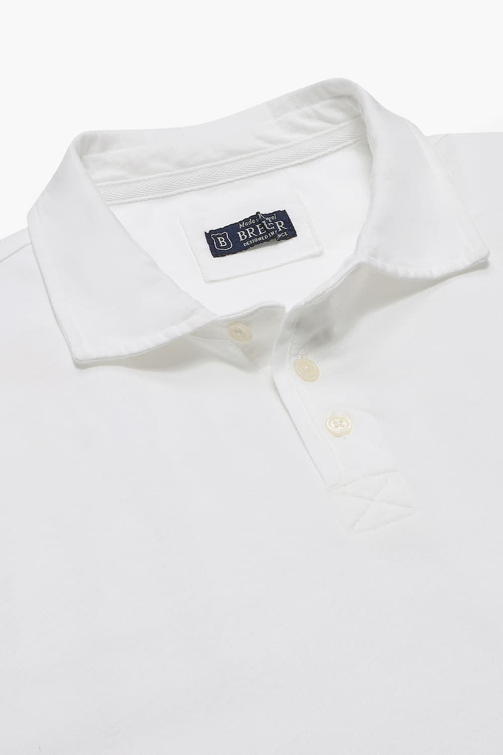 코튼 폴로 101 화이트 긴소매 티셔츠