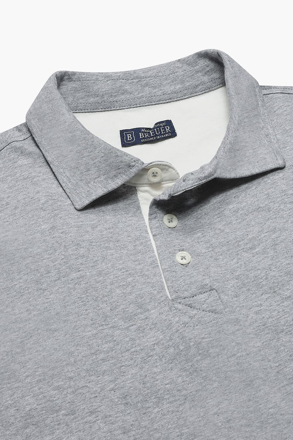 코튼 폴로 102 그레이 긴소매 티셔츠