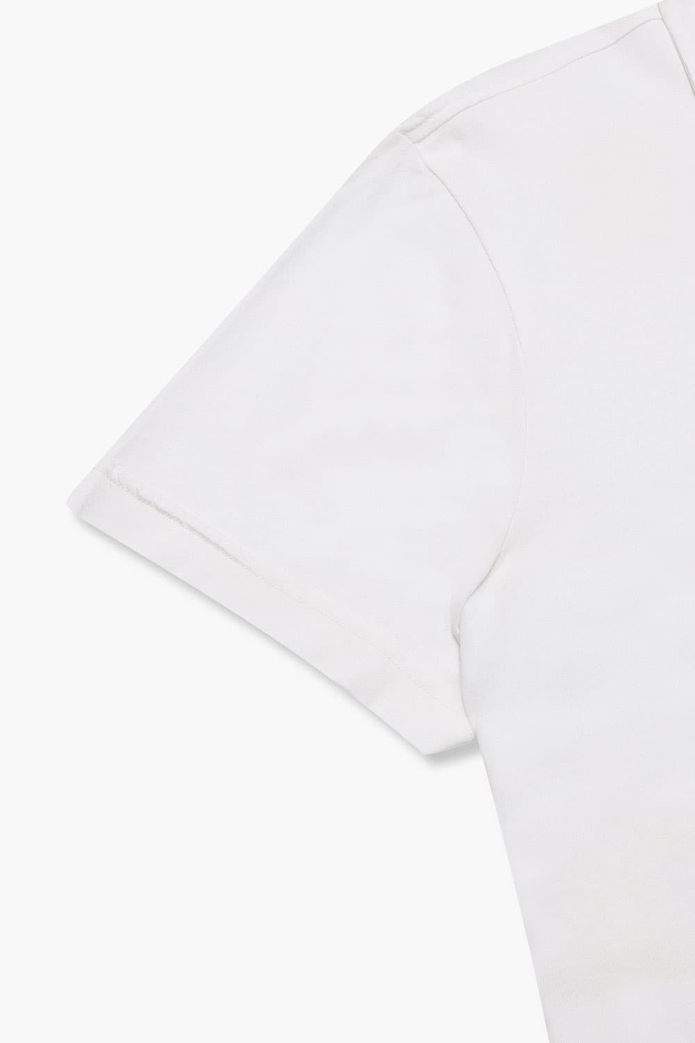 코튼 버튼 다운 포켓 501 화이트 반소매 티셔츠