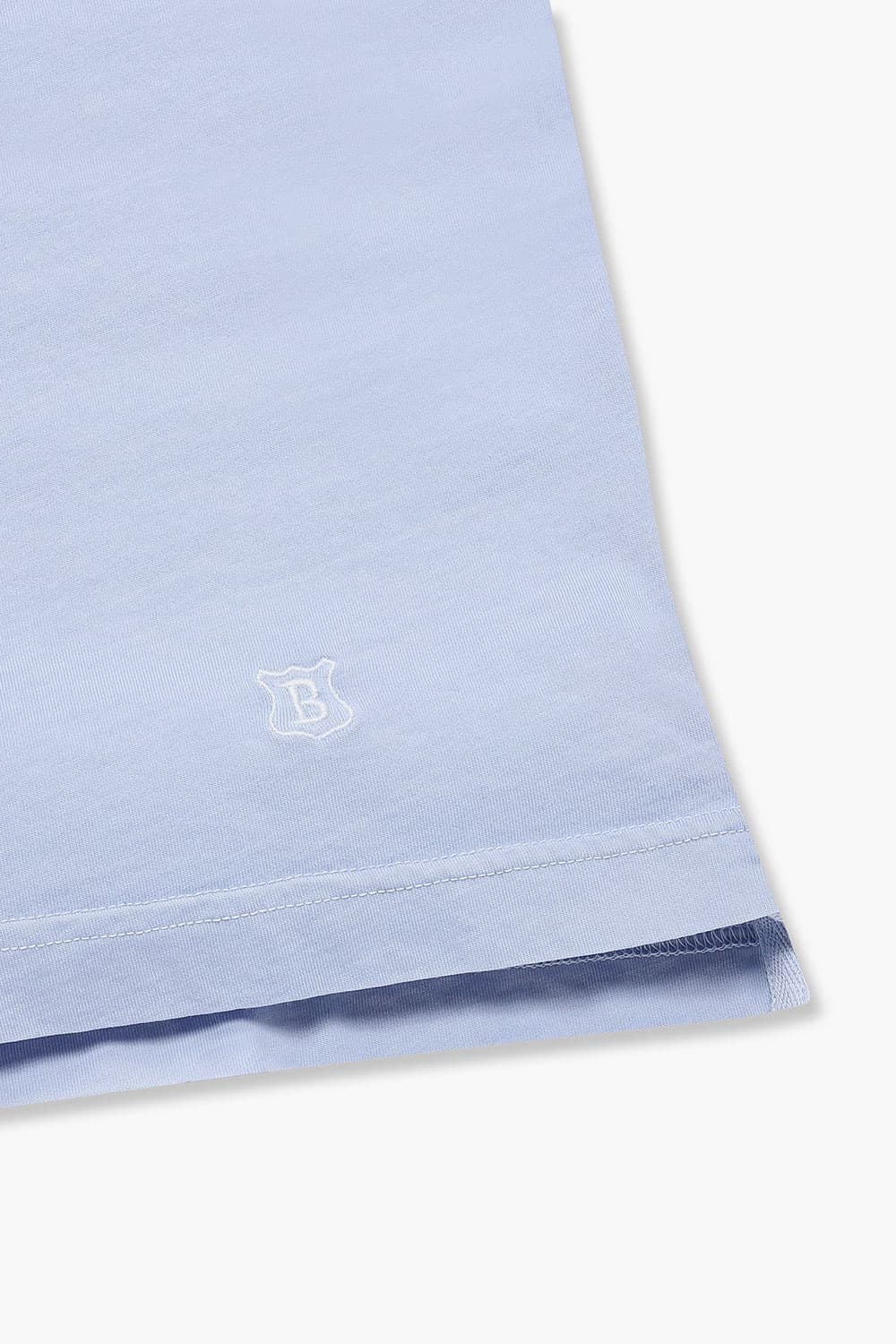 코튼 버튼 다운 포켓 501 라이트블루 반소매 티셔츠