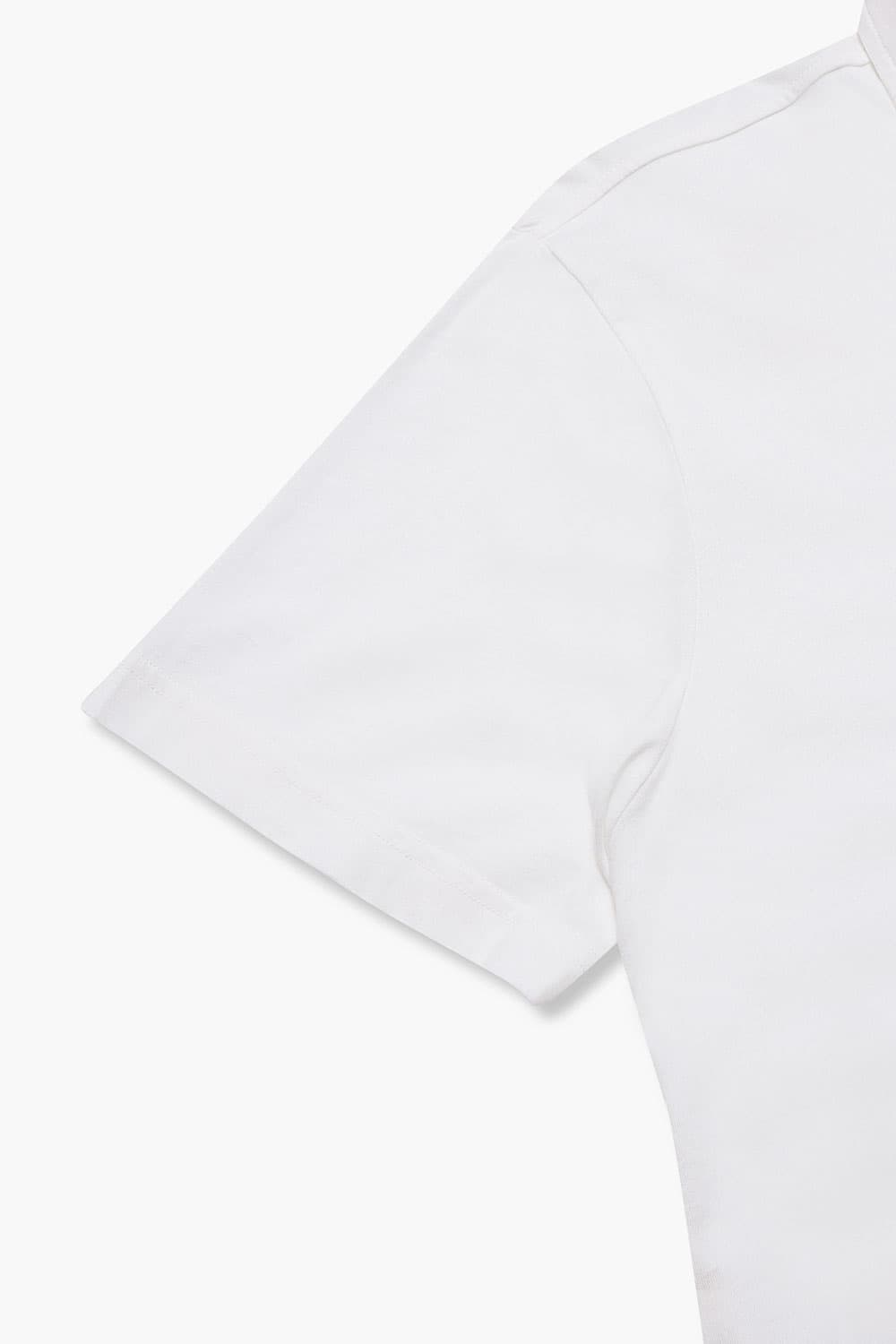 코튼 버튼 다운 포켓 502 화이트 반소매 티셔츠