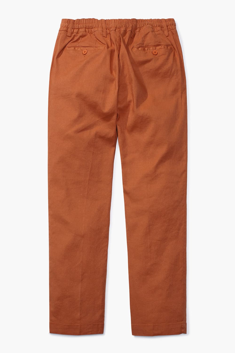 린넨 혼방 드로우스트링 세미와이드 803 오렌지 캐주얼 팬츠