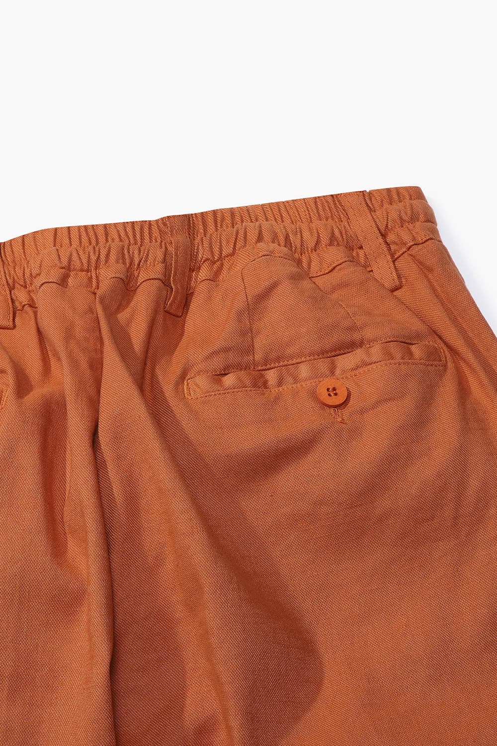 린넨 혼방 드로우스트링 세미와이드 803 오렌지 캐주얼 팬츠