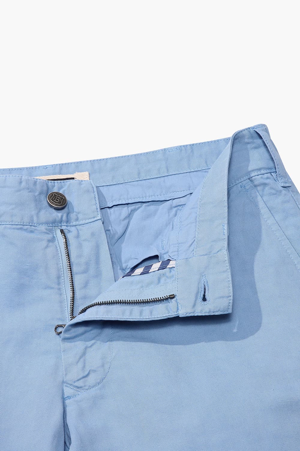 린넨 혼방 슬림 302 라이트블루 캐주얼 팬츠