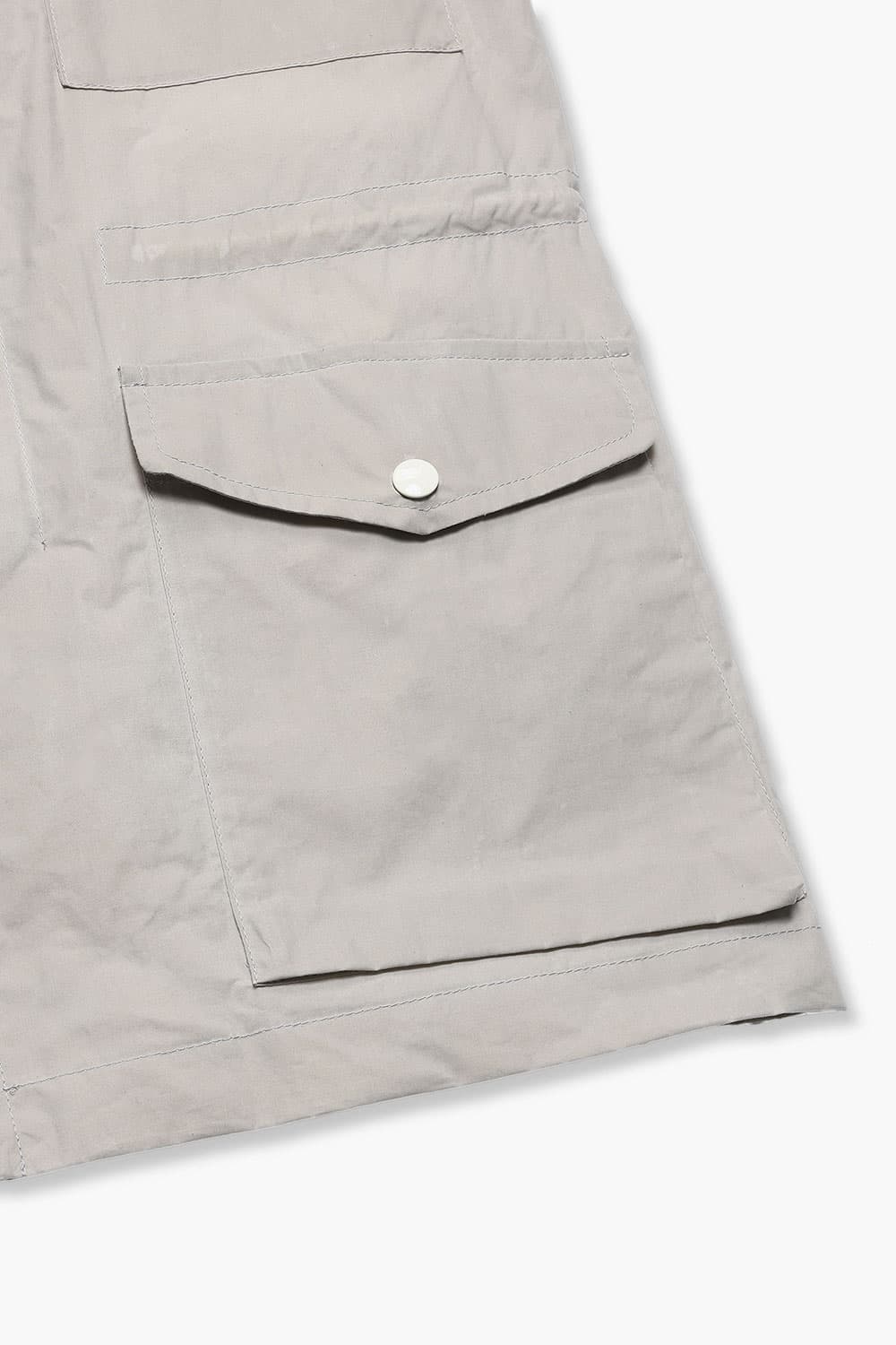 왁스 코튼 후드 804 라이트베이지 하프 코트