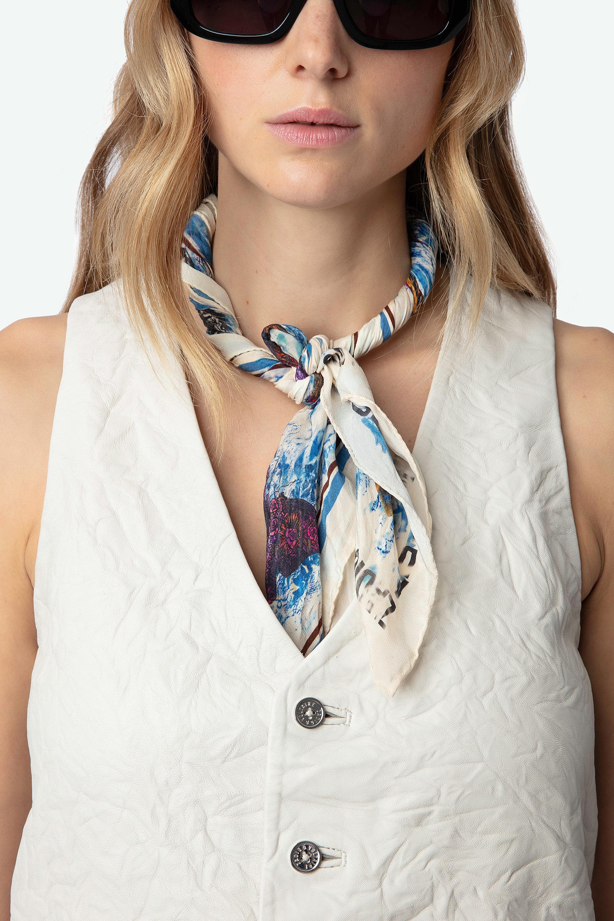 Emilie Crinkled Leather Vest