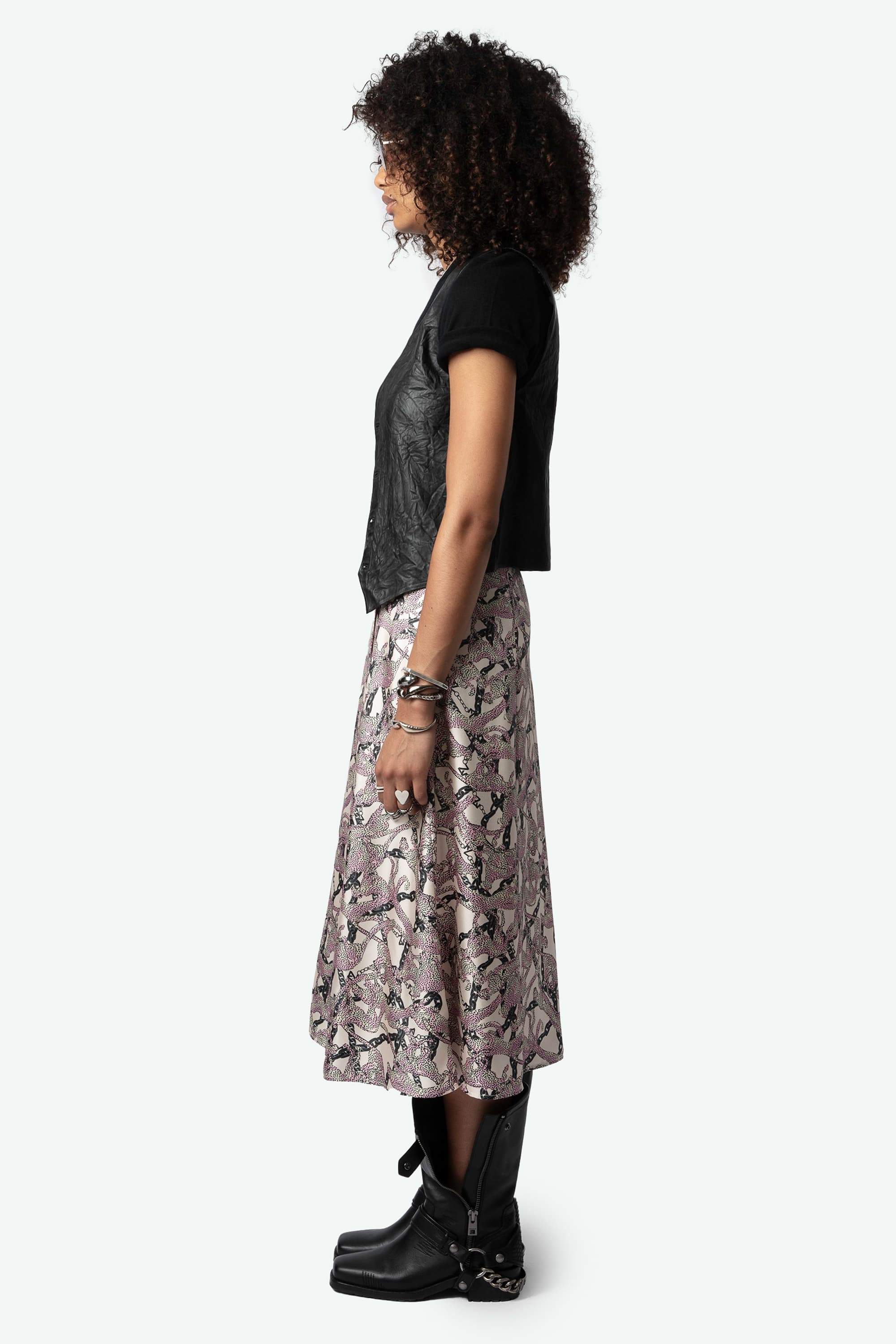 June Silk Chain Skirt