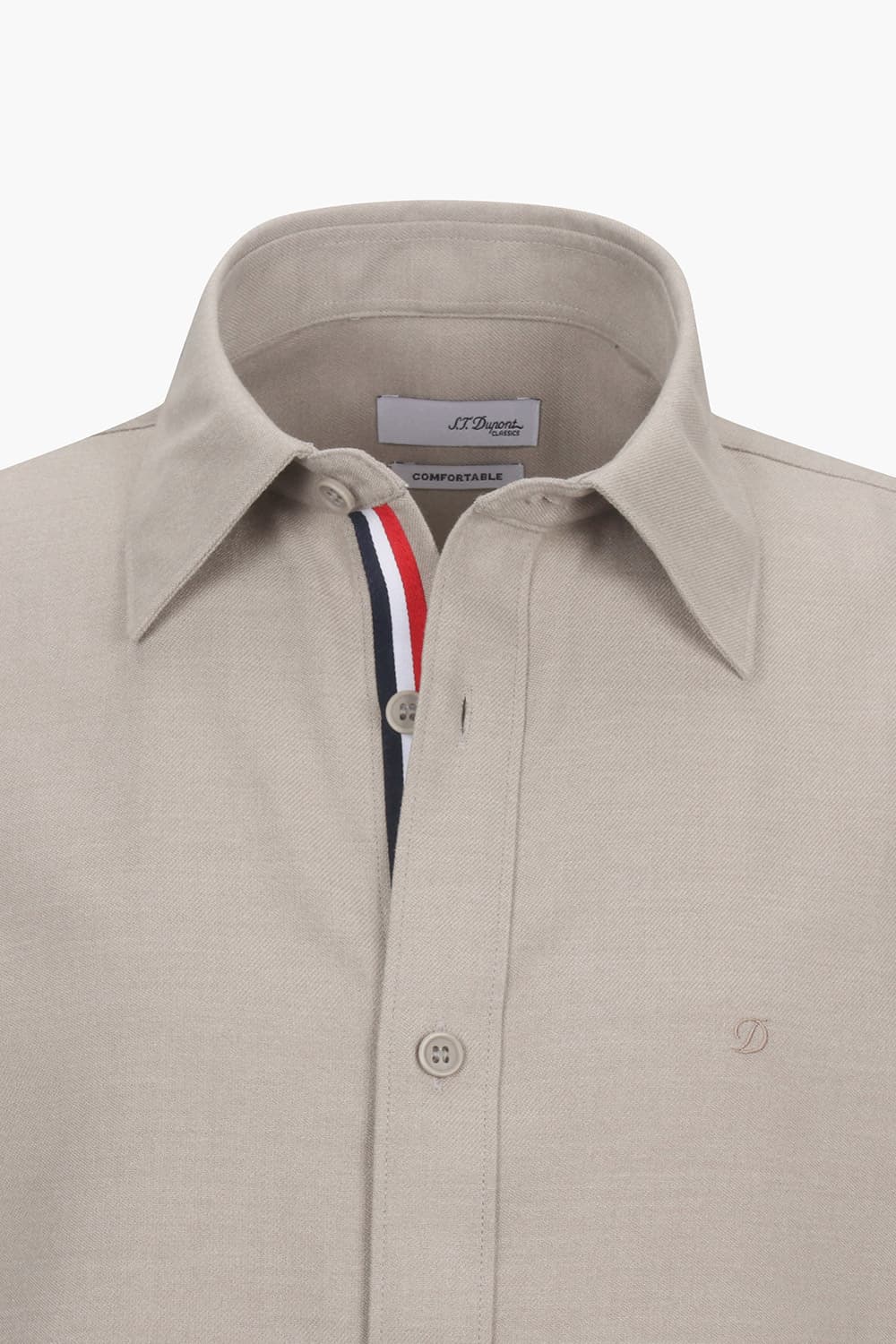 솔리드 기모 트리콜로르 956 컴포터블(뉴 캐주얼 핏) 셔츠 베이지 SE4FM22LS956SBE