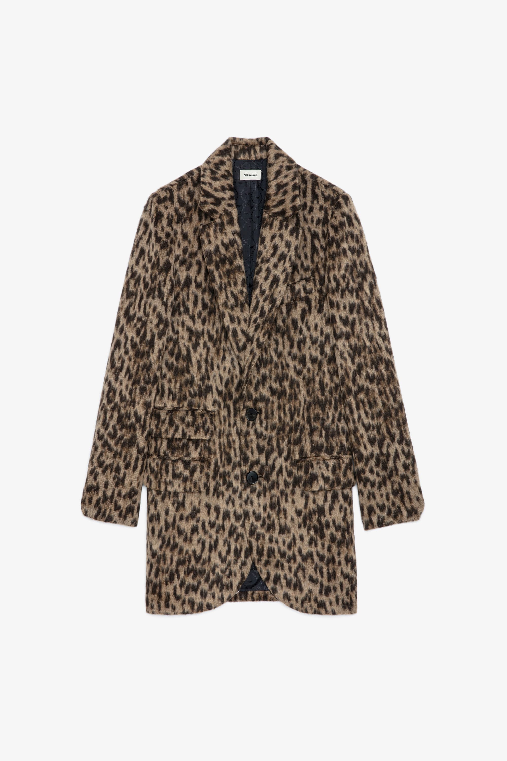 Violet Leopard Half Coat