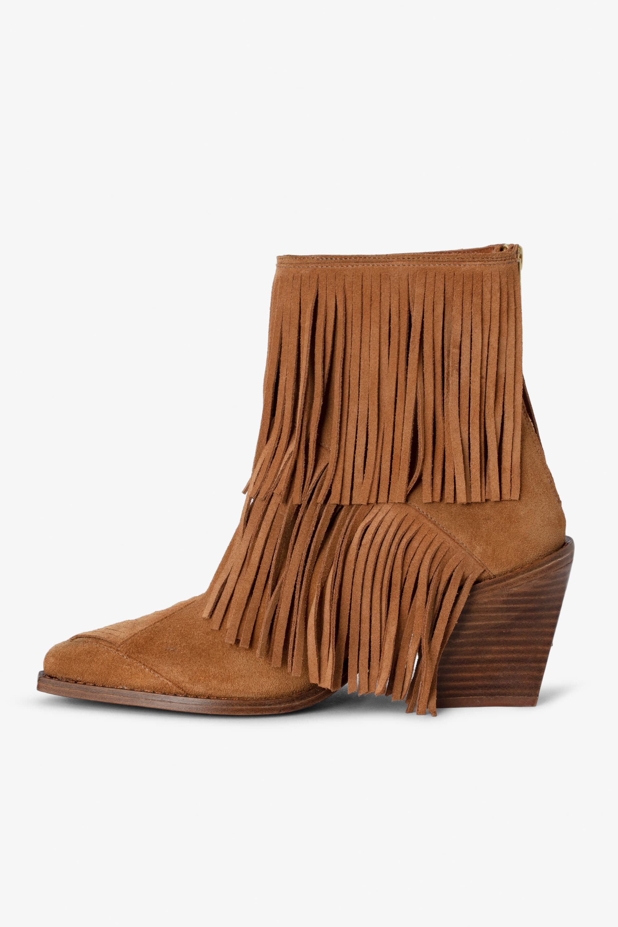 Cara Fringes Suede Ankle Boots