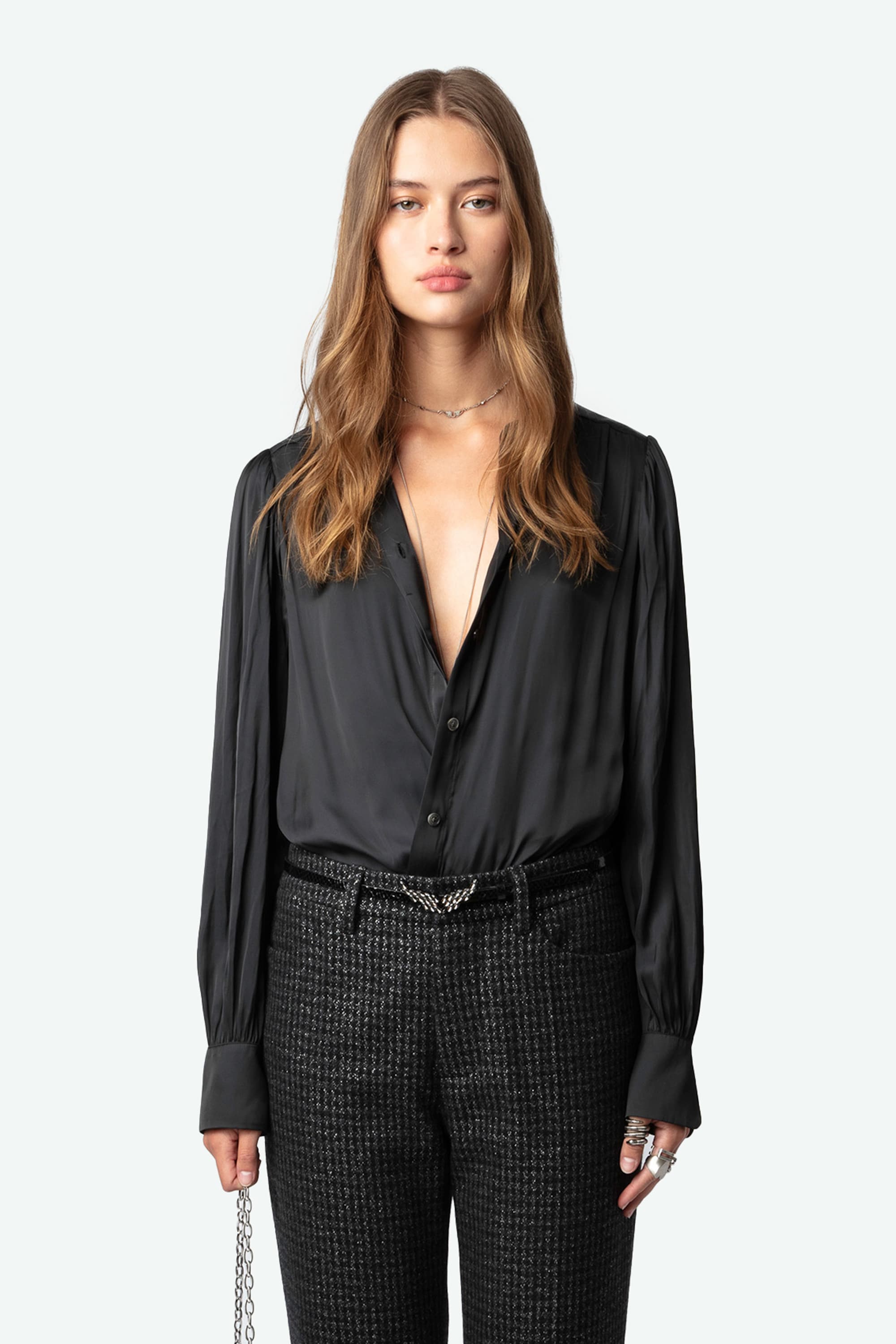 Pistol Check Wool Pants