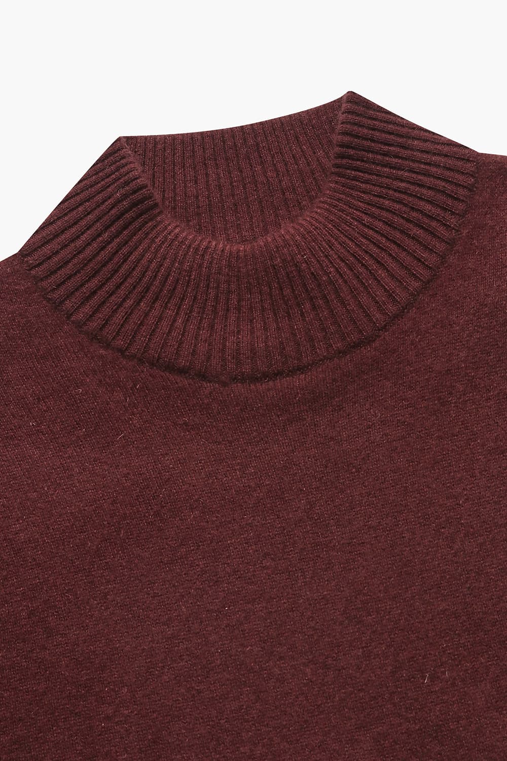 캐시미어 100 MOCK 니트 버건디 RE4FMMAKN804R46