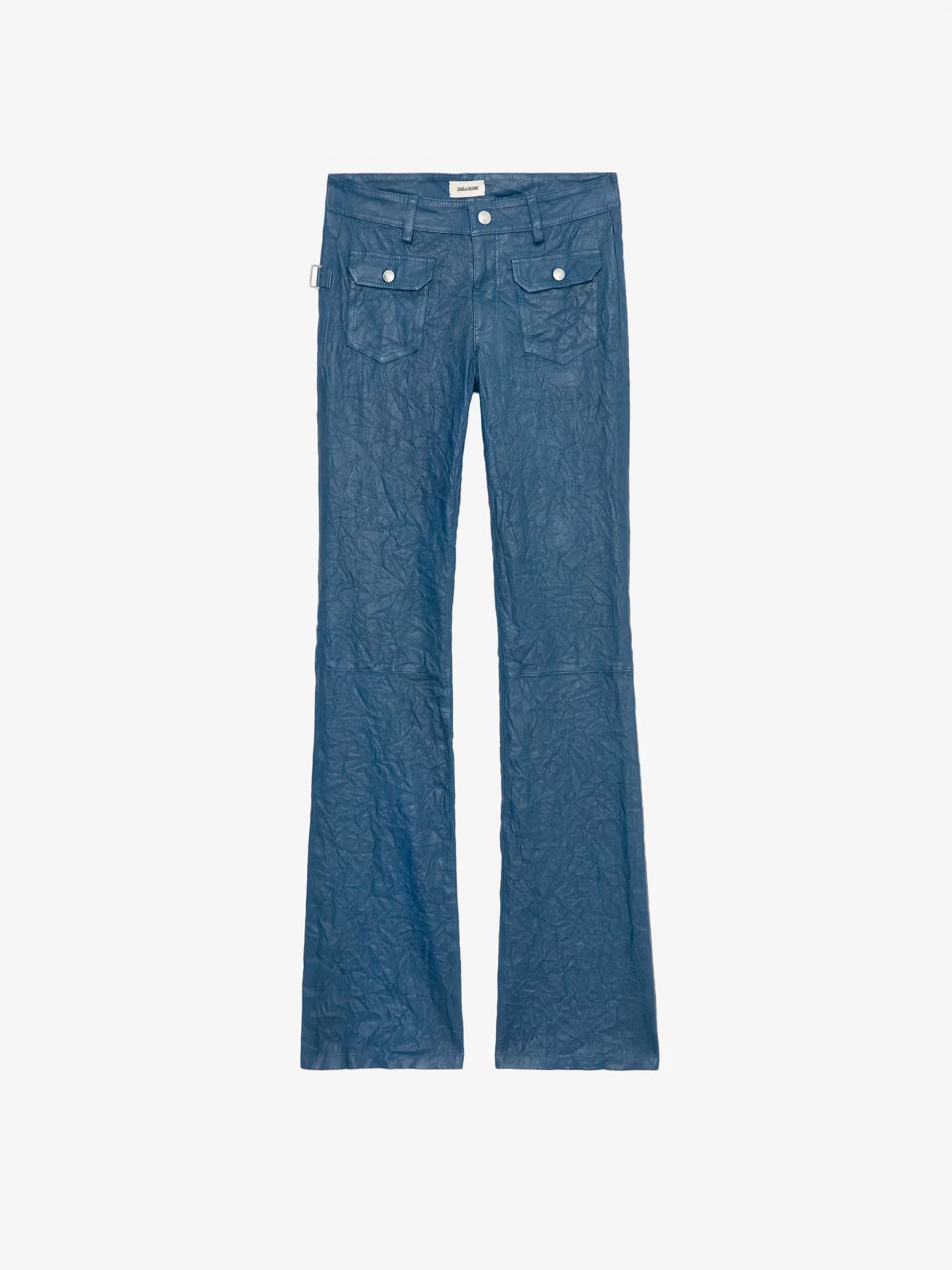 Hippie Crinkled Leather Pants