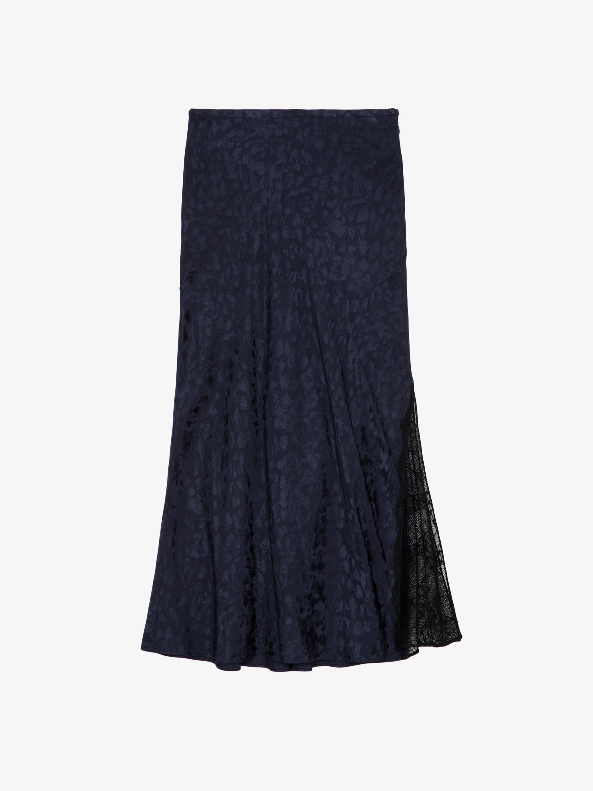 Jayla Leopard Silk Jacquard Skirt