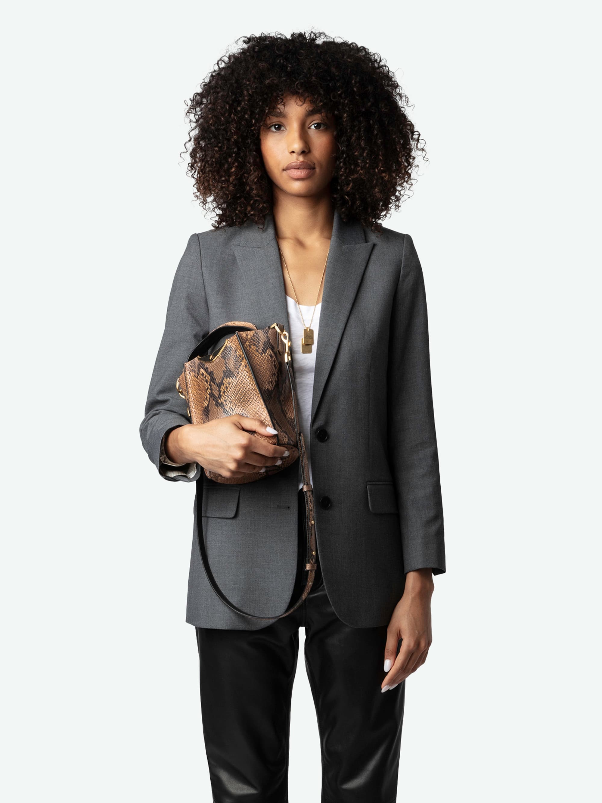 Borderline Python Bucket Bag