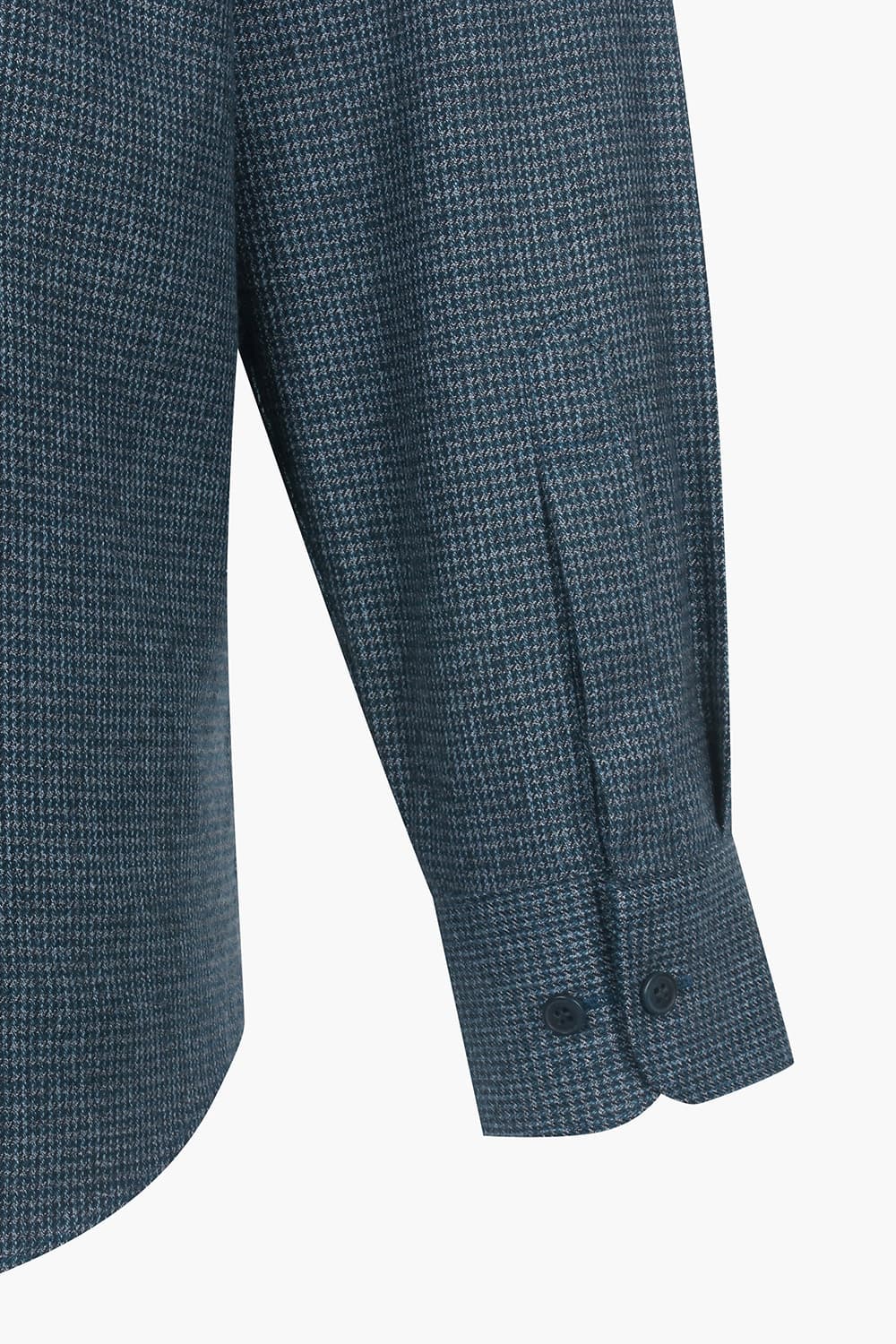 마이크로 하운드투스 체크 기모 732 비즈니스 셔츠 그린 SE2FM12LS732SGE