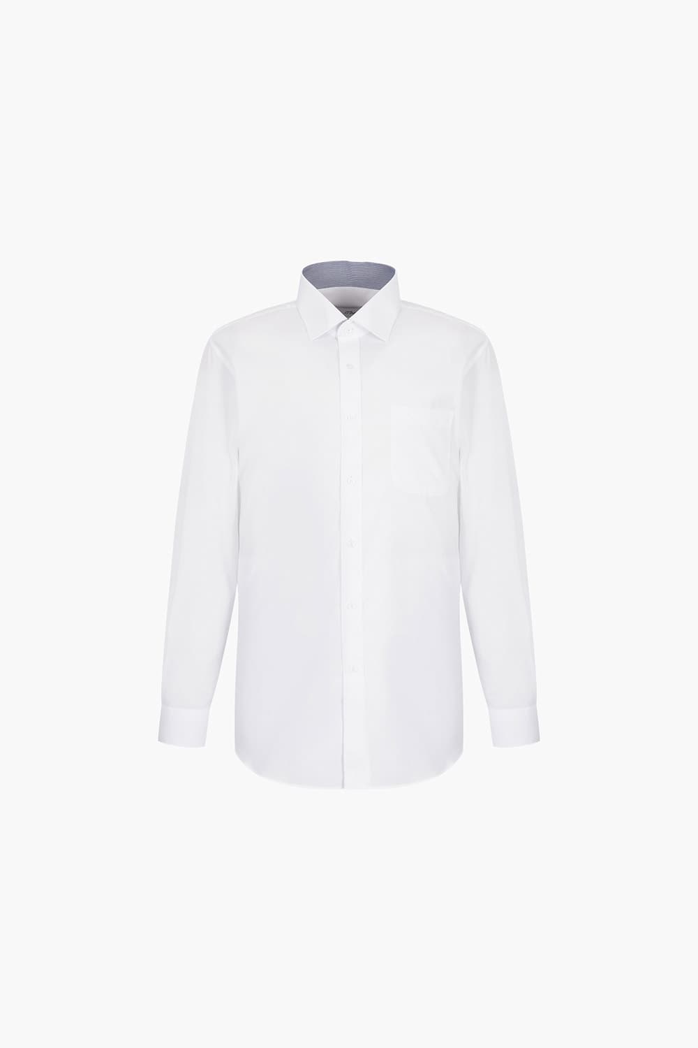 텐셀 배색 트리콜로르바 자수 109 비즈니스 셔츠 화이트 SE5SM11LS109SWH