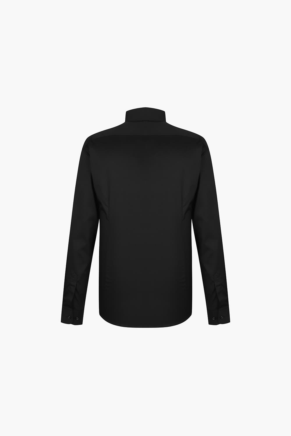 스트레치 솔리드 930 컴포터블 셔츠 블랙 SE4SM22LS930SBK