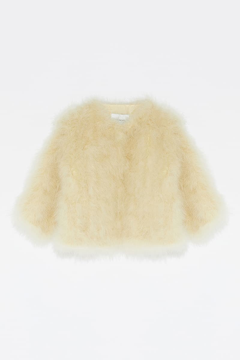 크롭 깃털 재킷 CE4WFFUCO014C24