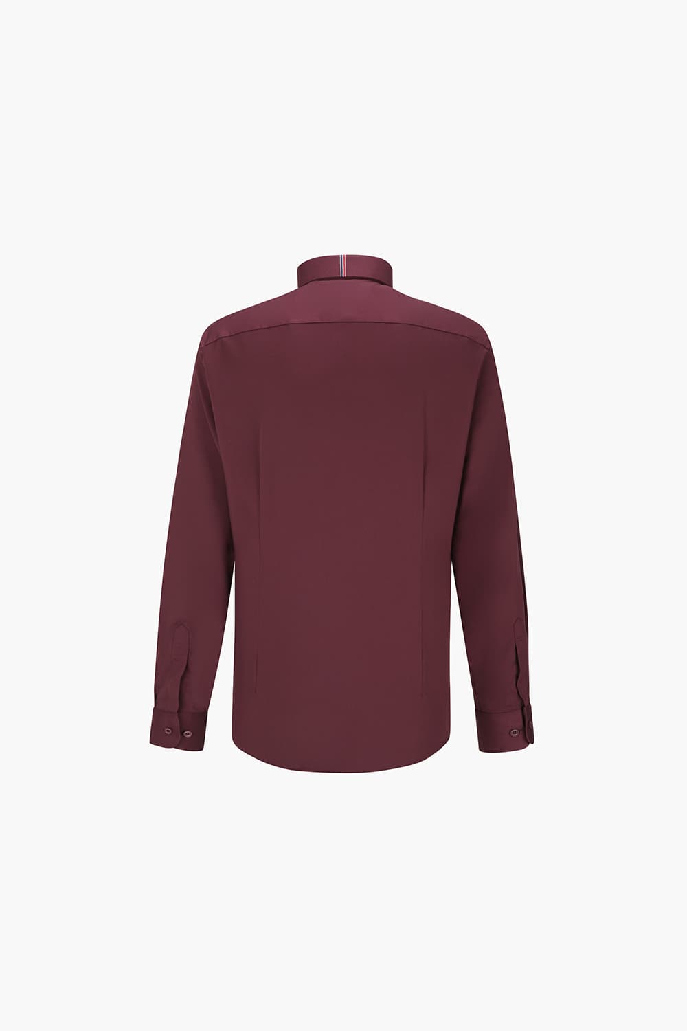 커프스 카라 트리콜로르 376 컴포터블 셔츠 와인 SE4FM21LS376SWN