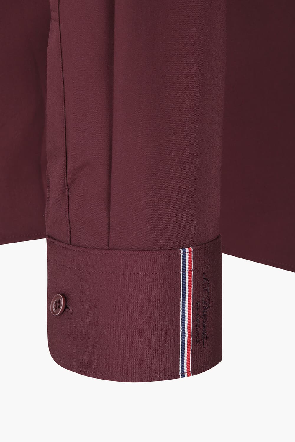 커프스 카라 트리콜로르 376 컴포터블 셔츠 와인 SE4FM21LS376SWN