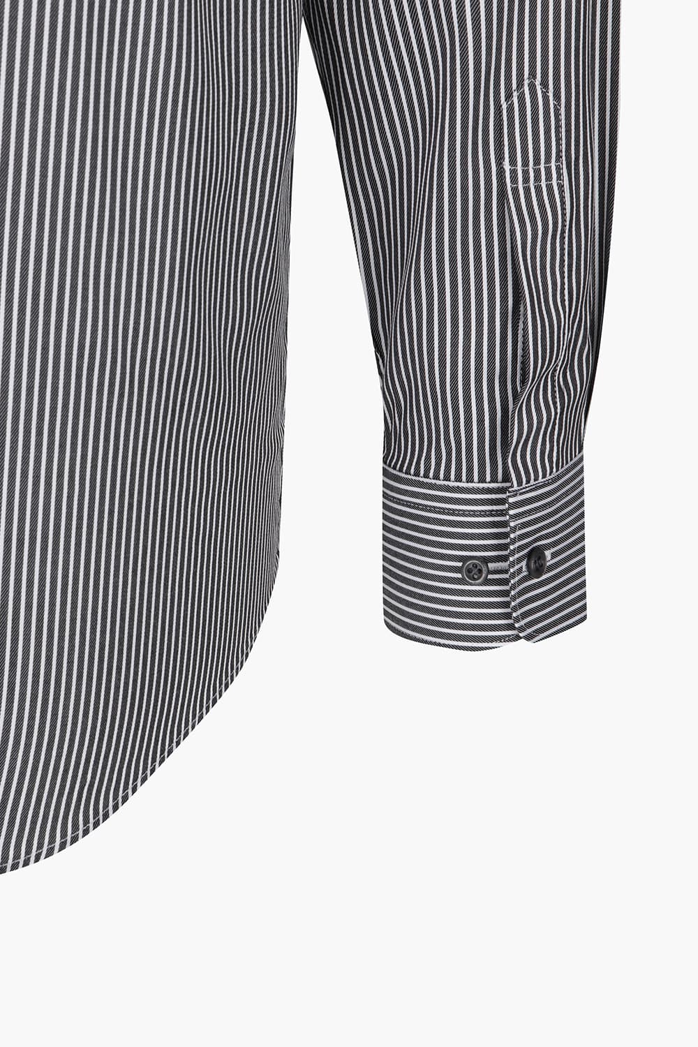 트윌 스트라이프 176 비즈니스 셔츠 블랙 SE4FM11LS176SBK