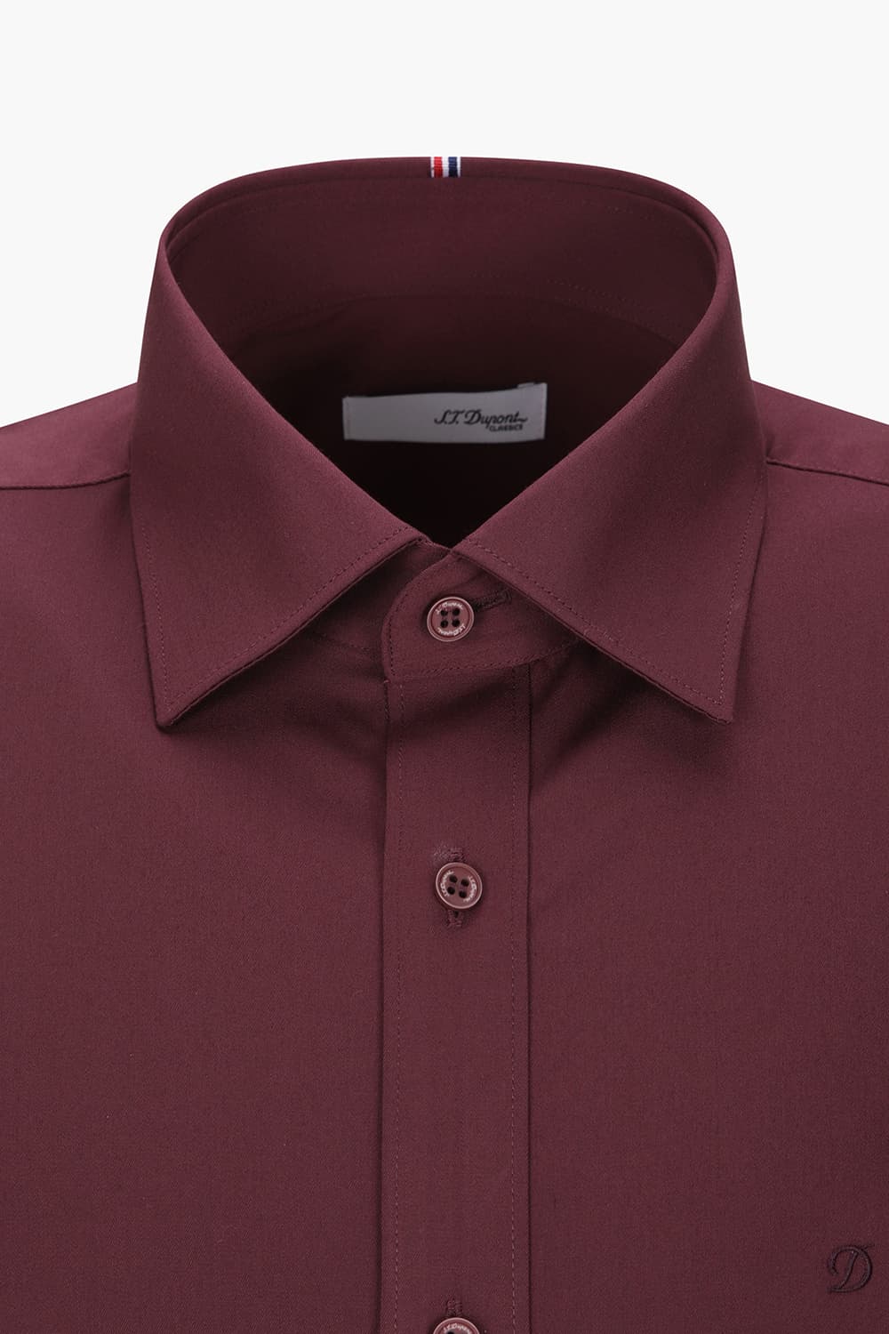 커프스 카라 트리콜로르 376 컴포터블 셔츠 와인 SE4FM21LS376SWN