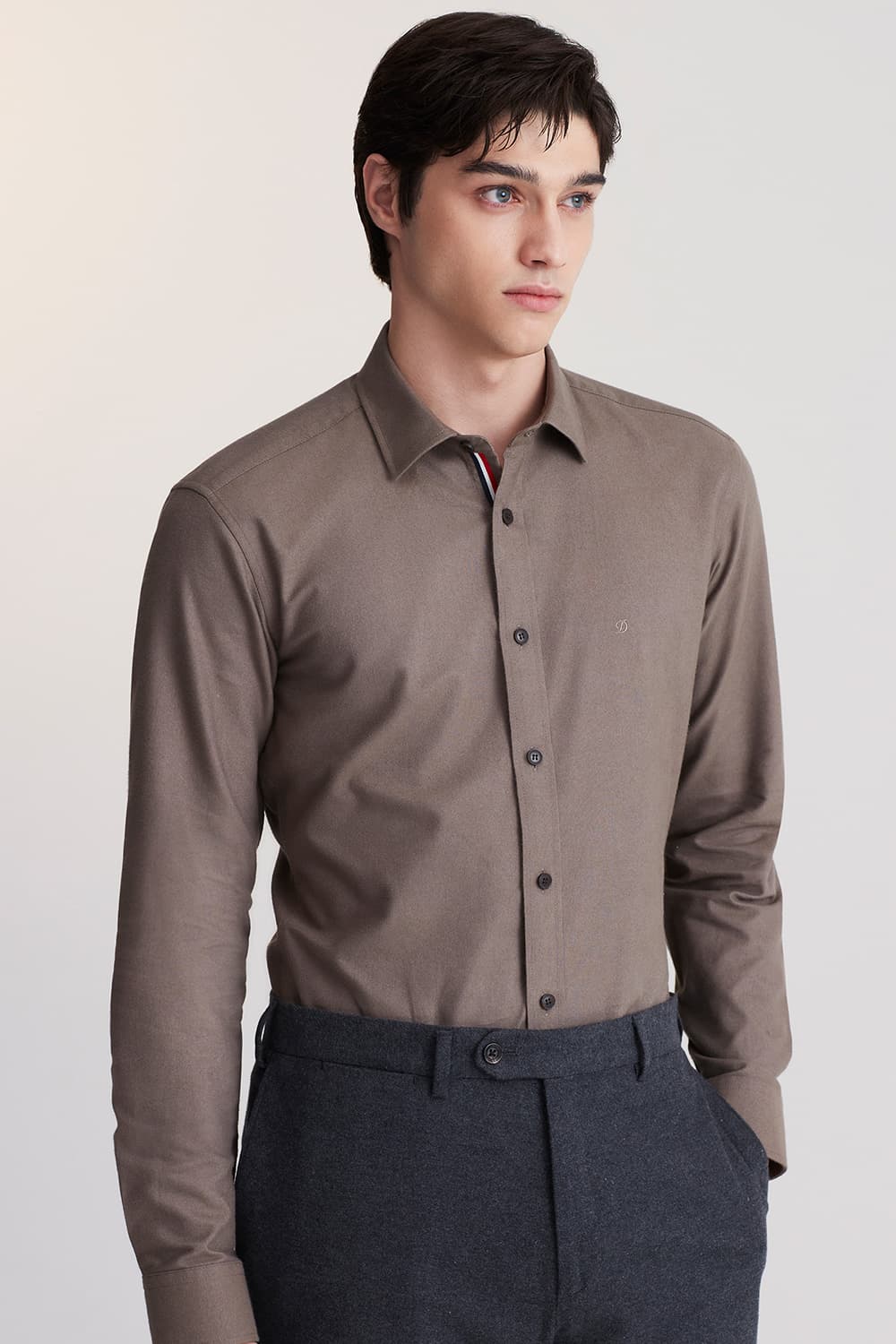 순면 기모 트리콜로르 955 컴포터블 셔츠 베이지 SE5FM22LS955SBE