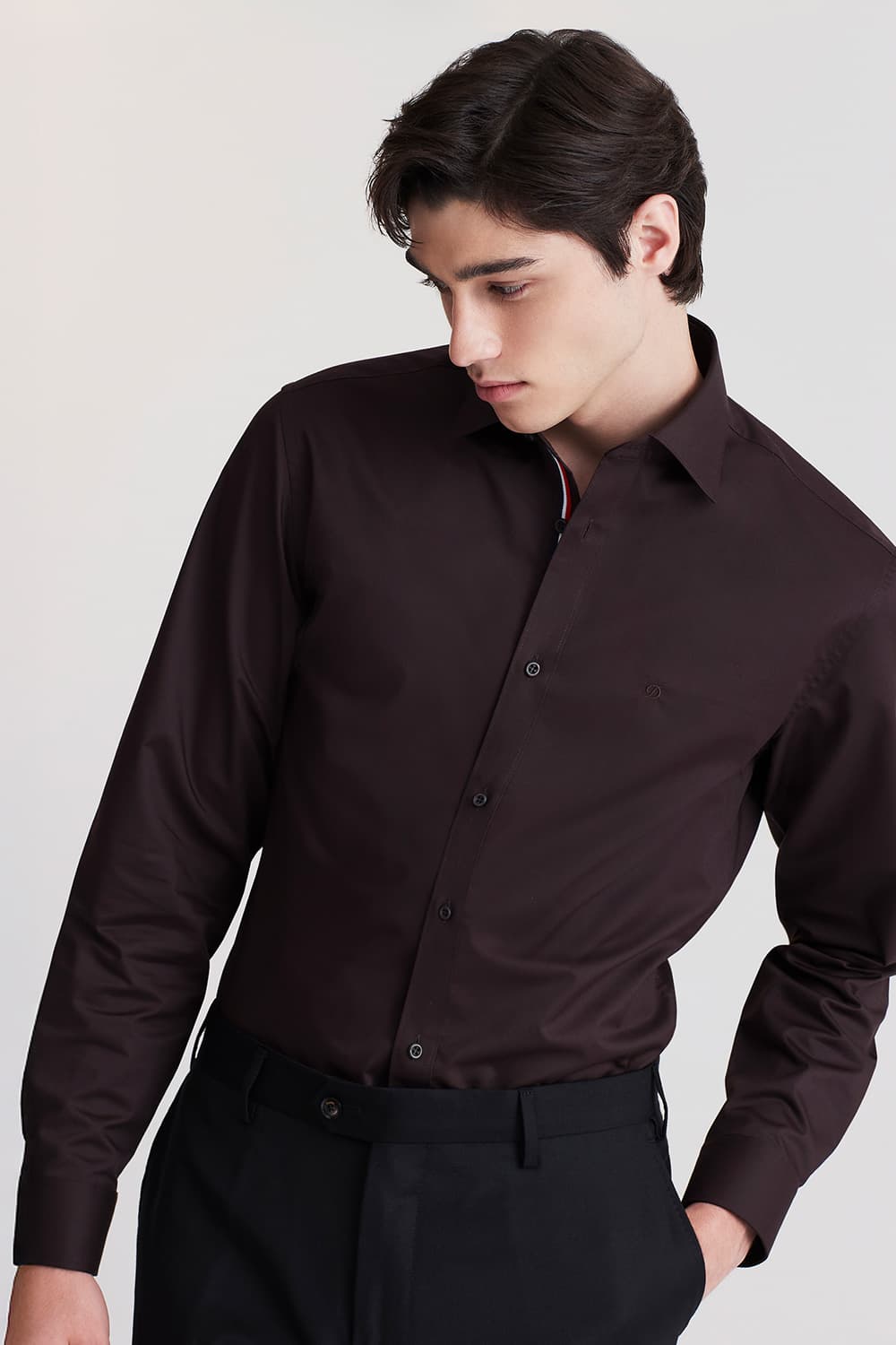 히든 트리콜로르 952 컴포터블 셔츠 브라운 SE5FM22LS952SBW