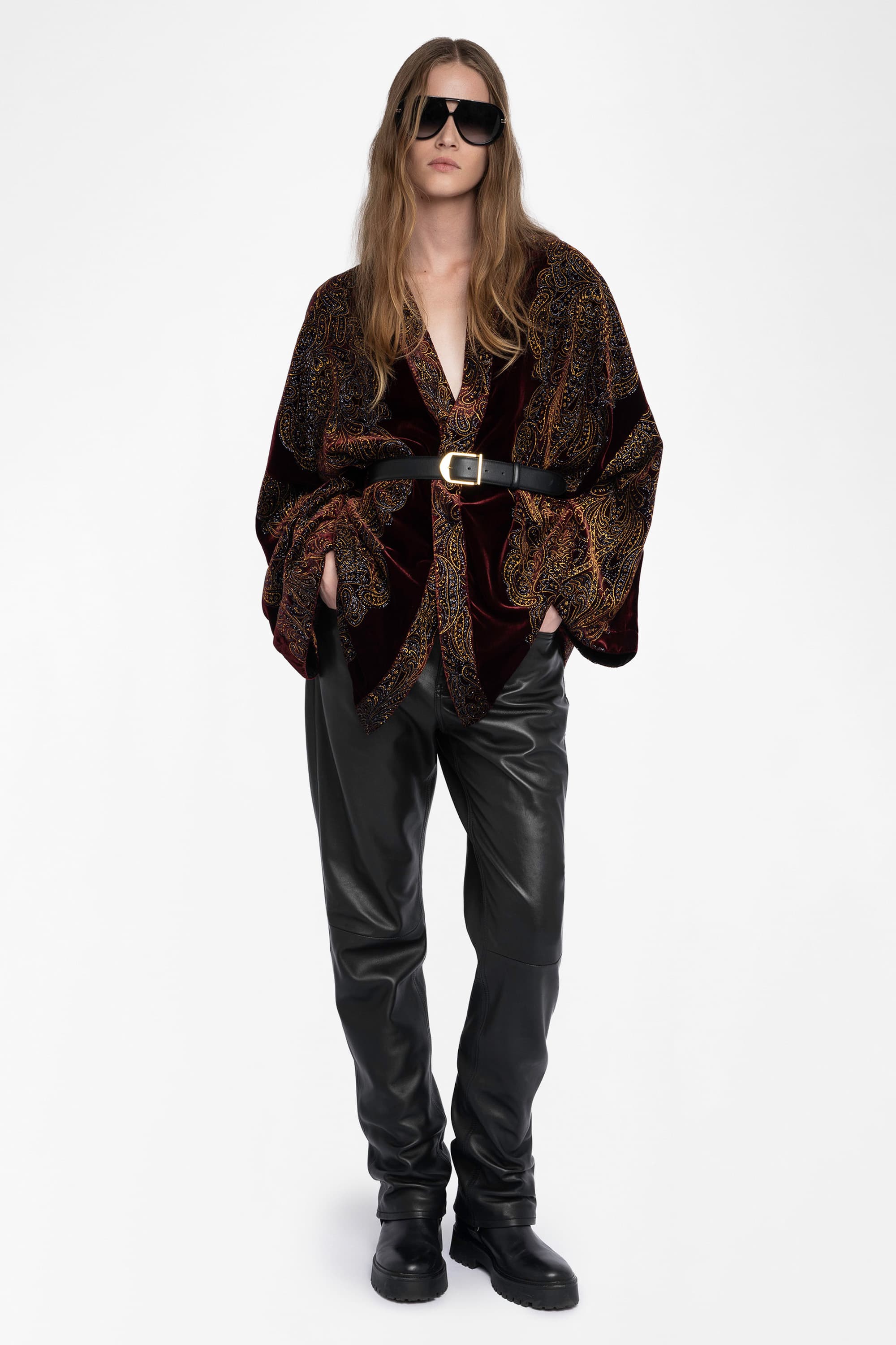 Paisley Velvet Cardigan