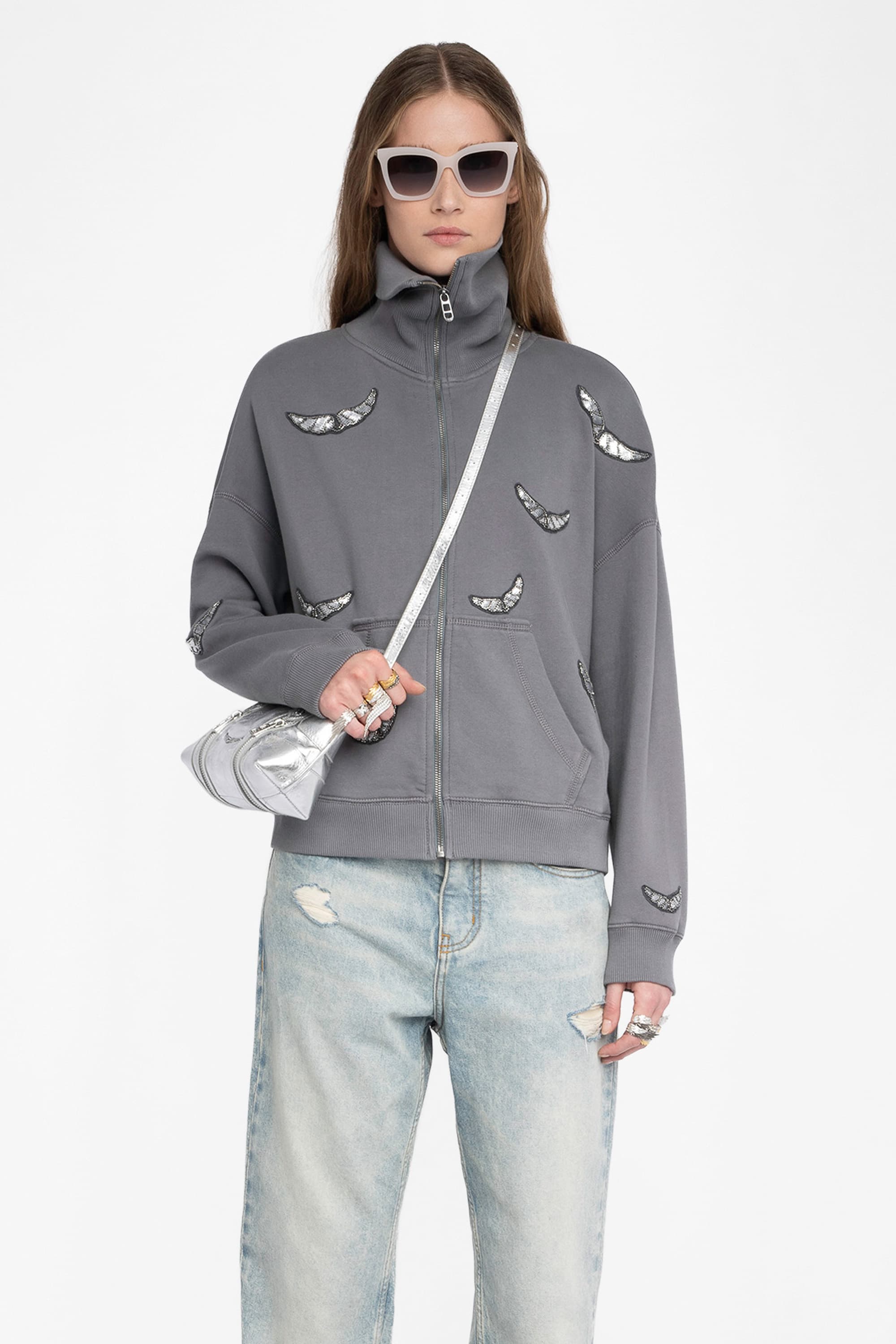 Milly Zip-Up Wings Cardigan